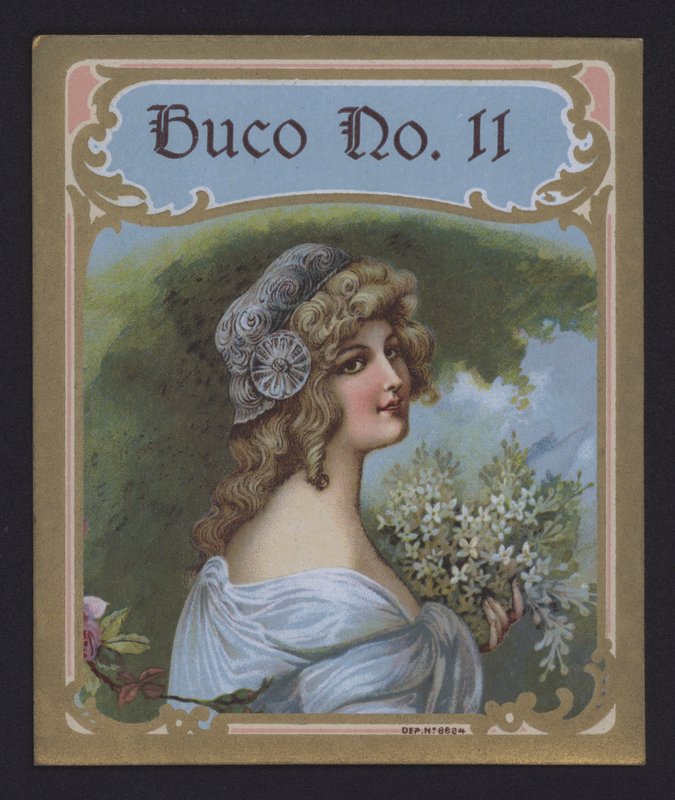 Buco No 11, sikarin etiketti (chromolitho) tekijältä American School