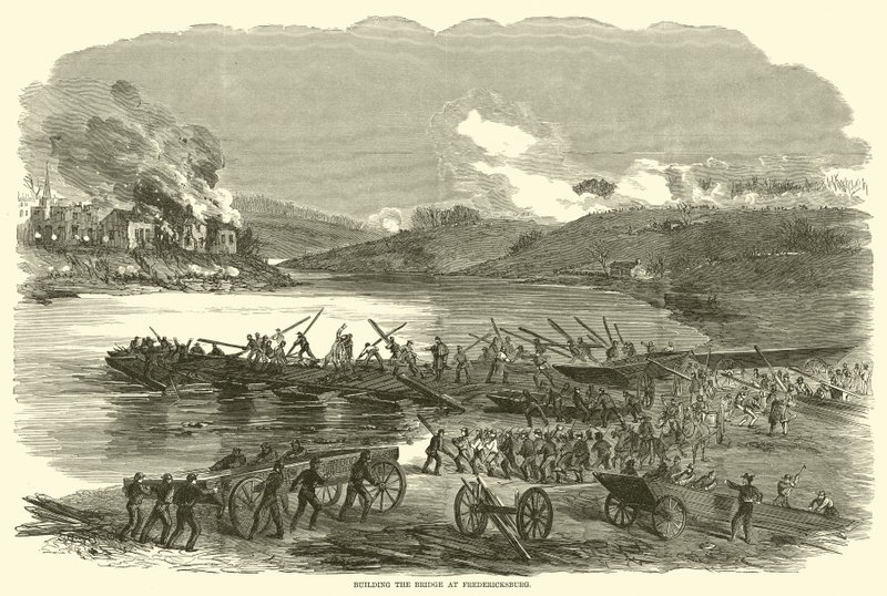 Sillan rakentaminen Fredericksburgissa joulukuussa 1862 tekijältä American School