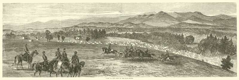 Leiri Blue Ridgen juurella lokakuussa 1863 tekijältä American School