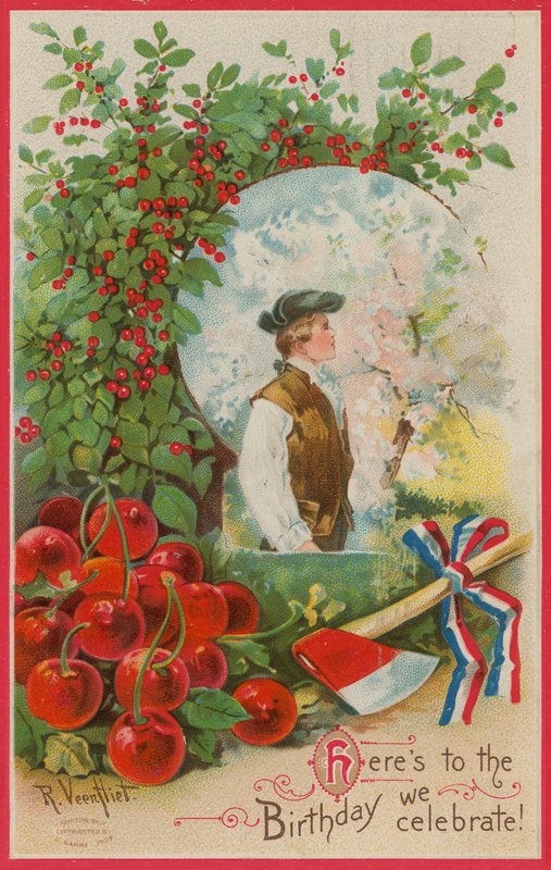 George Washingtonin syntymäpäiväkortti tekijältä American School