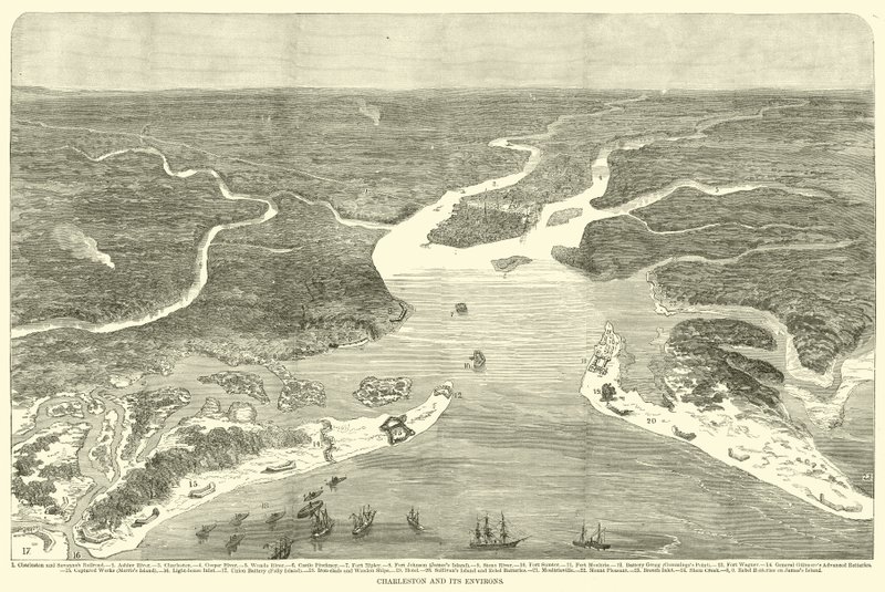 Charleston ja sen ympäristö, heinäkuu 1863 tekijältä American School