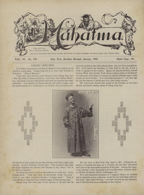 Chung Ling Soo, eli William E Robinson, Man Of Mystery (litho) tekijältä American School