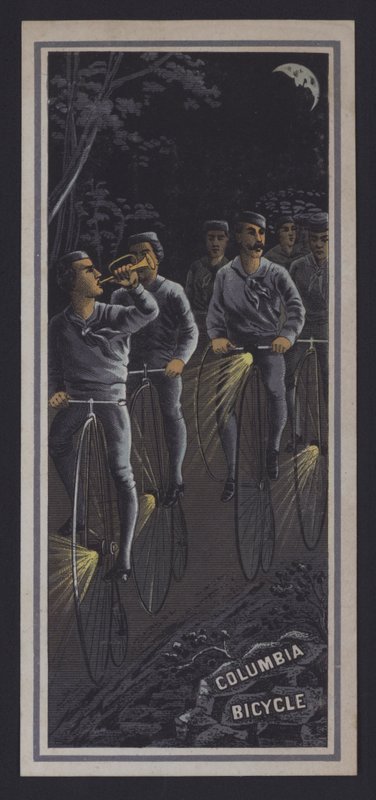 Pyöräilijät ajavat yöllä (väri litho) tekijältä American School