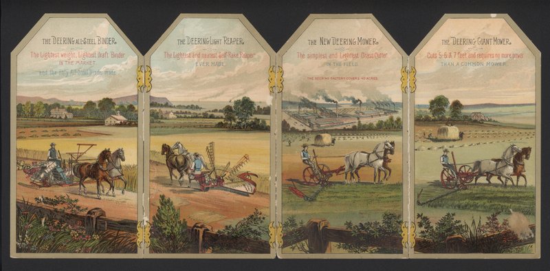 Deering maatalouskoneet (väri litho) tekijältä American School