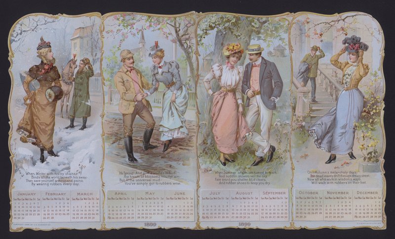 Muotikalenteri vuodelle 1899 (värillinen litografia) tekijältä American School
