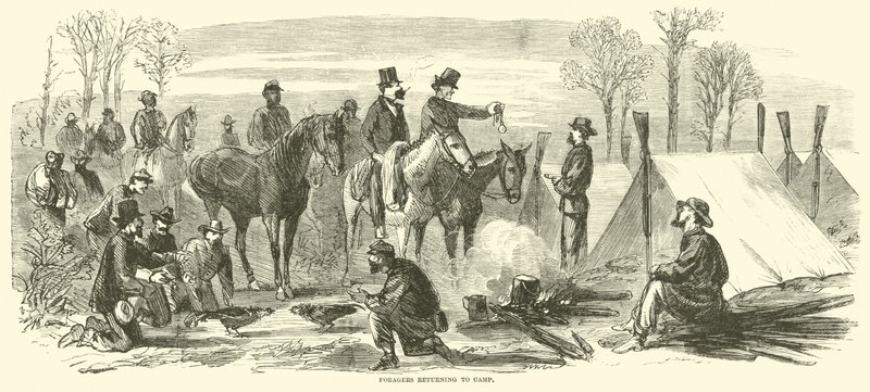 Metsästäjät palaavat leiriin, maaliskuu 1865 tekijältä American School