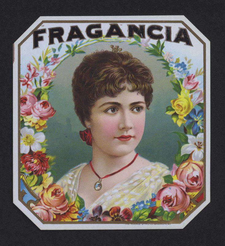 Fragancia, sikarin etiketti (chromolitho) tekijältä American School