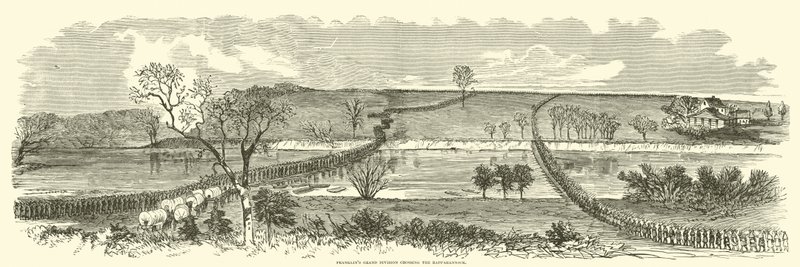 Franklins Grand Division ylittää Rappahannockin joulukuussa 1862 tekijältä American School