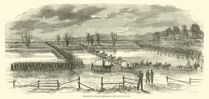 Franklins-divisioona ylittää Rappahannockin joulukuussa 1862 tekijältä American School