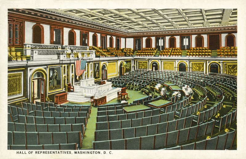 Hall Of Representatives, Washington DC, USA (värilitho) tekijältä American School