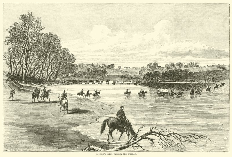 Hancocksin joukko ylitti Rapidanin toukokuussa 1864 tekijältä American School