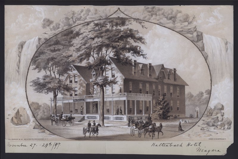 Hotel Kaltenbach, Niagara, New York, Yhdysvallat, 1897 (litografia). tekijältä American School