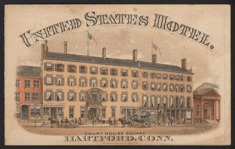 Hotel Trade Card (värillinen kaiverrus) tekijältä American School