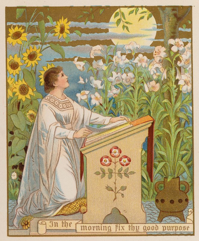 Aamulla kiinnitä hyvä aikomuksesi (chromolitho) tekijältä American School