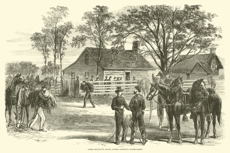 James Bennetts House, jossa Johnston antautui huhtikuussa 1865 tekijältä American School