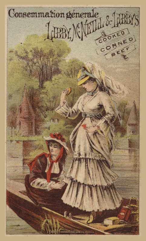 Naiset Punting on the River syömässä Corned Beef tekijältä American School