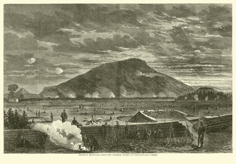 Lookout Mountain, liittovaltion töistä Chattanooga Creekissä, marraskuu 1863 tekijältä American School