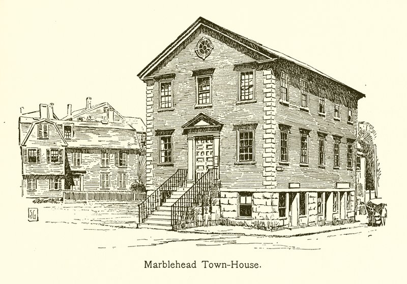 Marbleheadin kaupungintalo (kaiverrus) tekijältä American School