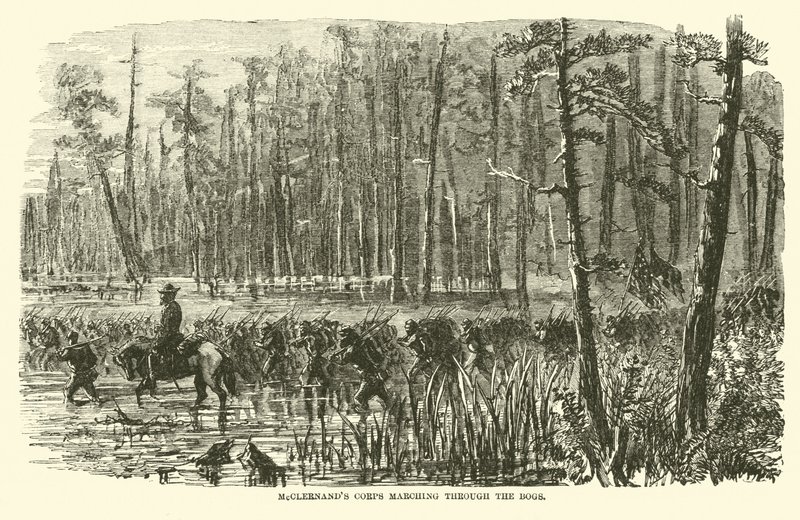 McClernandsin joukko marssi soiden läpi, maaliskuu 1863 tekijältä American School