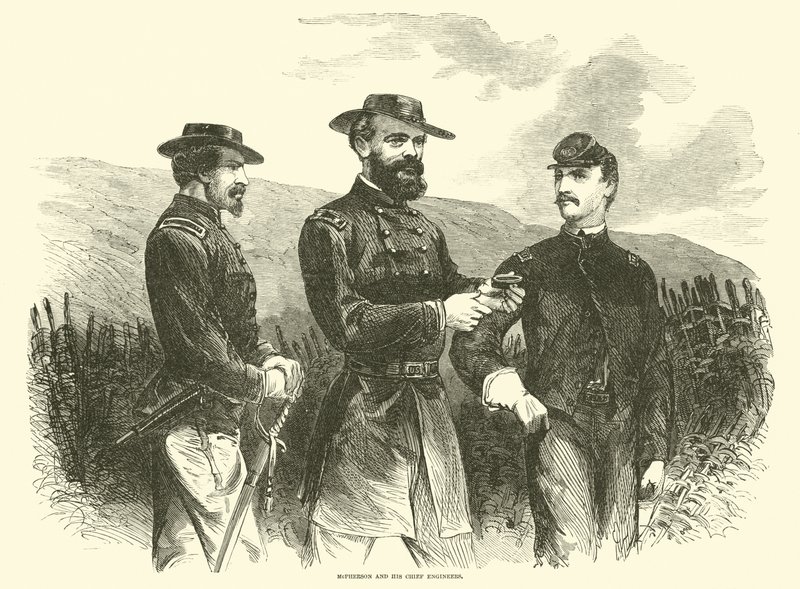 McPherson ja hänen pääinsinöörinsä, toukokuu 1863 tekijältä American School