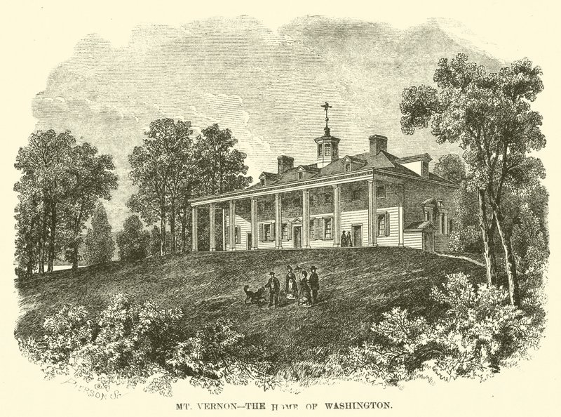 Mount Vernon, Washingtonin koti (kaiverrus) tekijältä American School