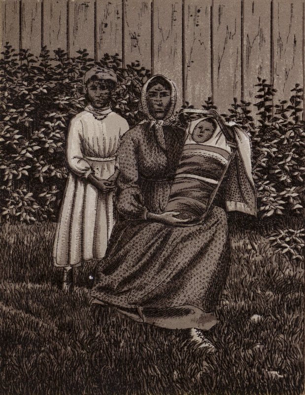 Niagaran putoukset: Intian perhe (litho) tekijältä American School