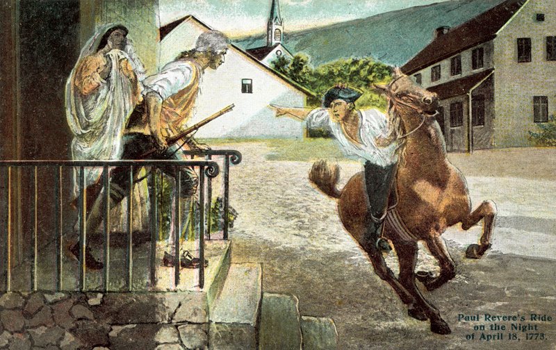 Paul Reveren ratsastus yöllä 18. huhtikuuta 1773 tekijältä American School