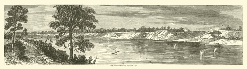 Port Hudson vastakkaiselta rannalta, toukokuu 1863 tekijältä American School