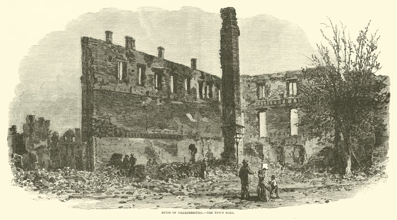 Chambersburgin rauniot, kaupungintalo, syyskuu 1864 tekijältä American School
