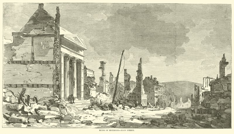Richmondin rauniot, Main Street, huhtikuu 1865 tekijältä American School