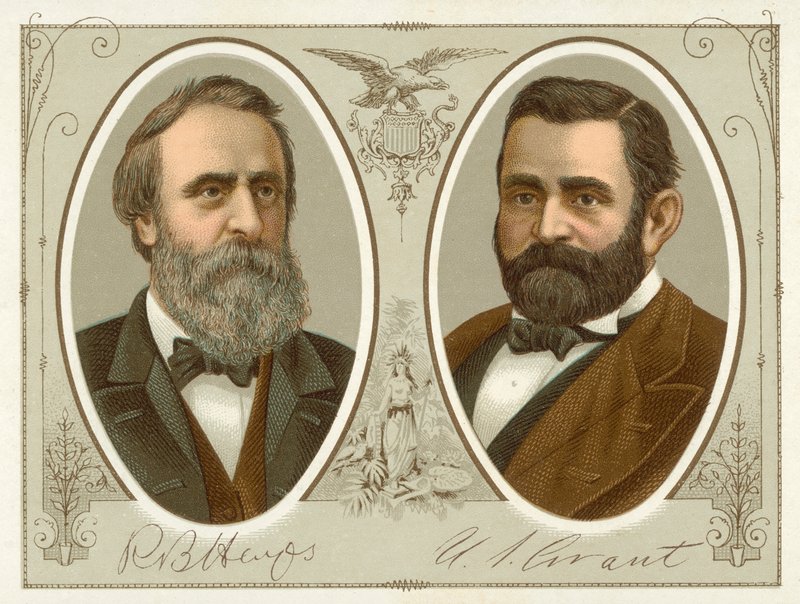 Rutherford B Hayes, Ulysses S Grant (chromolitho) tekijältä American School