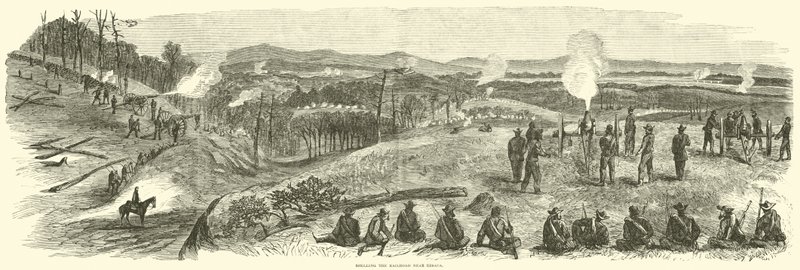Rautatien pommitukset lähellä Resacaa, toukokuu 1864 tekijältä American School