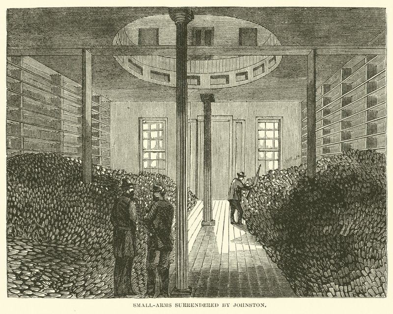 Johnston luovutti pienaseet huhtikuussa 1865 tekijältä American School