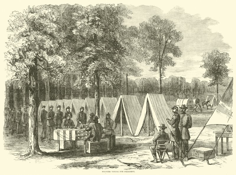 Sotilaat äänestävät presidenttiä, syyskuu 1864 tekijältä American School