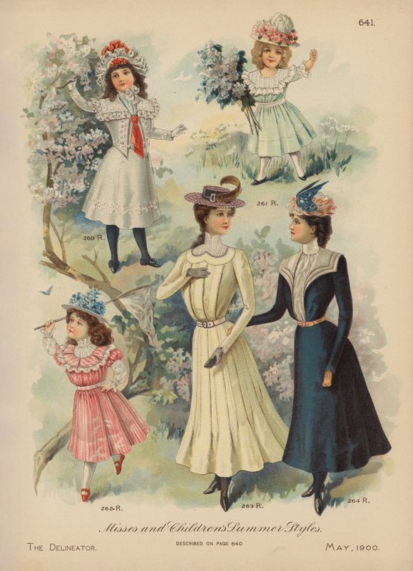 Naisten ja tyttöjen kesämuoti (chromolitho) tekijältä American School
