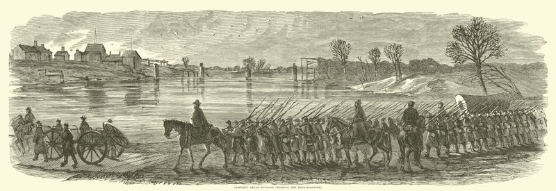 Sumners Grand Division ylittää Rappahannockin joulukuussa 1862 tekijältä American School