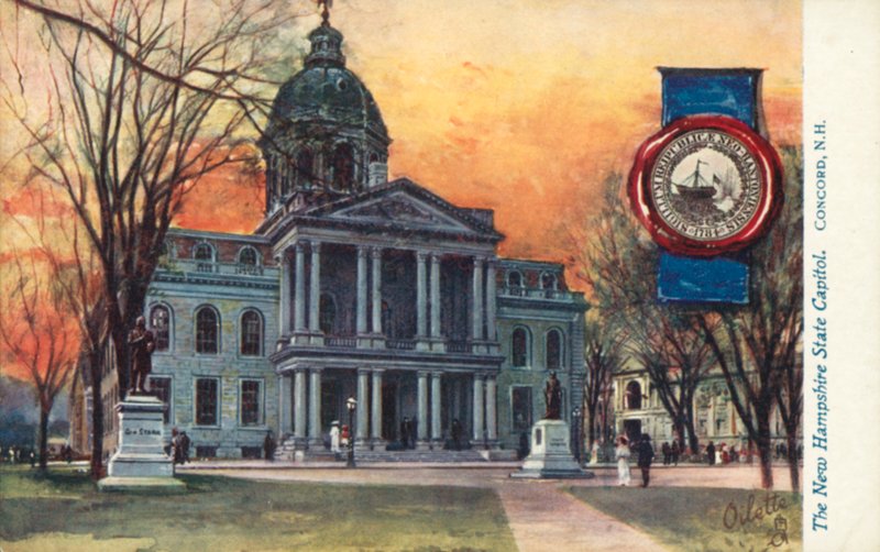 New Hampshiren osavaltion Capitol, Concord, New Hampshire (värilitro) tekijältä American School