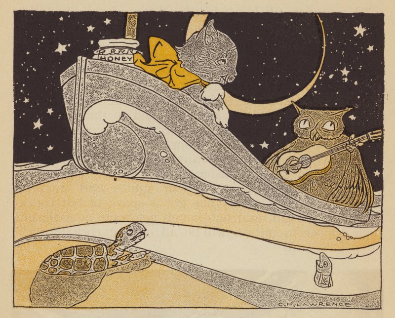 Pöllö ja pussycat (väri litho) tekijältä American School