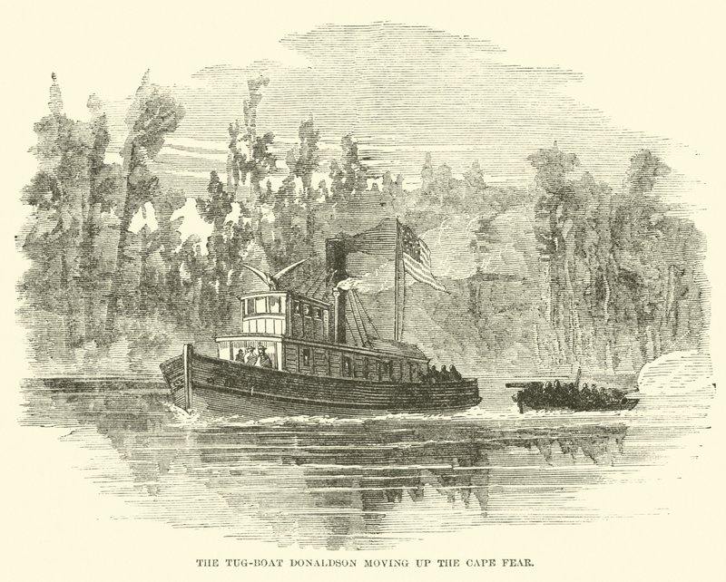 Hinaaja Donaldson nousi Cape Fearin yli, maaliskuu 1865 tekijältä American School
