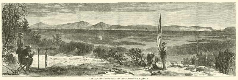 Ennakkosignaali-asema lähellä Ringgoldia, Georgia, toukokuu 1864 tekijältä American School