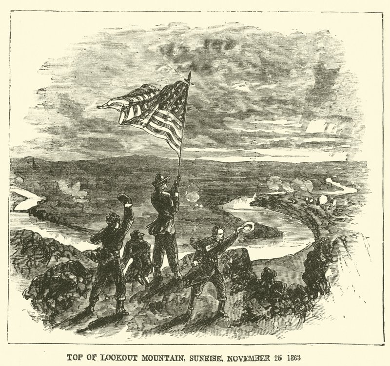 Top of Lookout Mountain, Sunrise, 25. marraskuuta 1863, marraskuu 1863 tekijältä American School