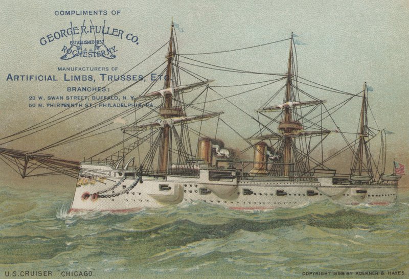 Yhdysvaltain laivaston risteilijä USS Chicago, 1898 tekijältä American School