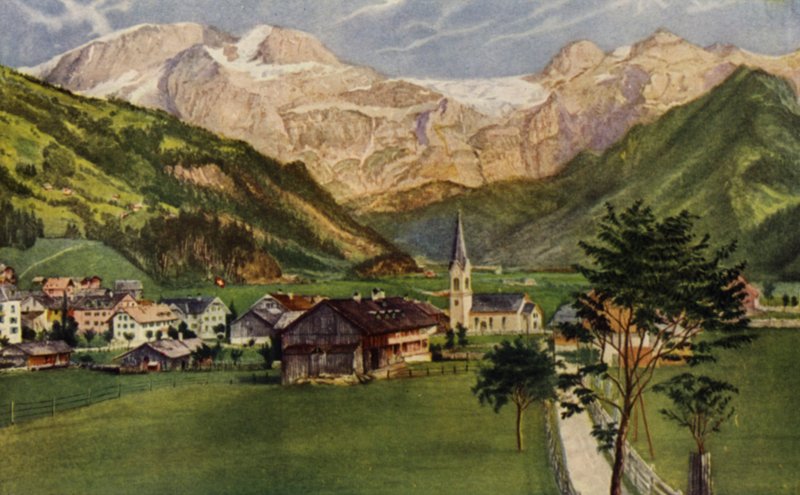 Wildstrubel-jäätikön alla (värinen lito) tekijältä American School