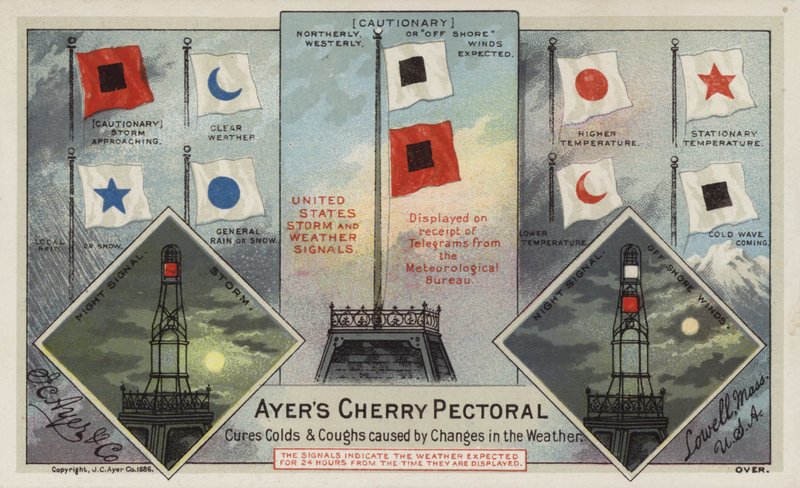 Yhdysvaltojen myrsky- ja sääsignaalit (chromolitho) tekijältä American School
