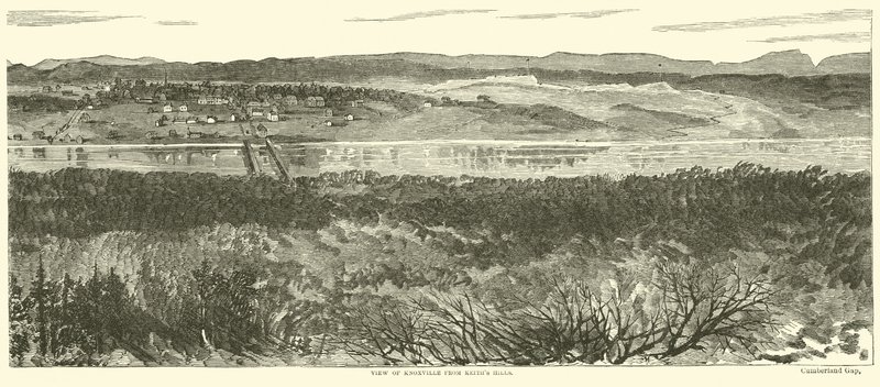 Näkymä Knoxvilleen Keiths Hillsistä, marraskuu 1863 tekijältä American School