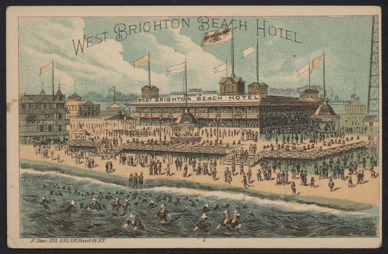 West Brighton Beach Hotel, USA (värillinen kaiverrus) tekijältä American School