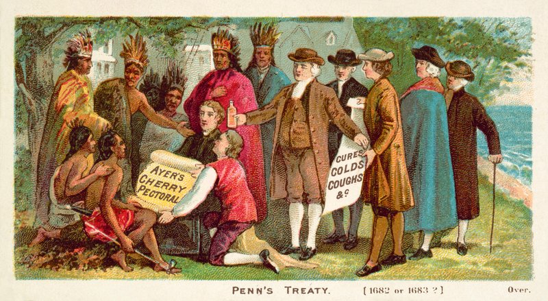 William Pennin sopimus Pohjois-Amerikan intiaanien kanssa, 1682 tekijältä American School