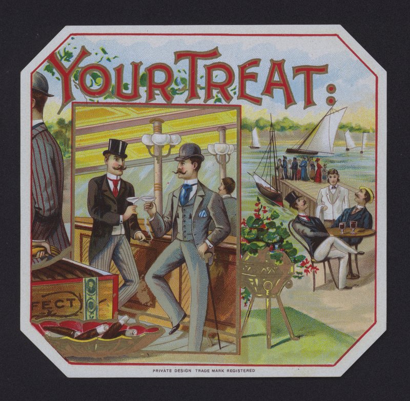Your Treat, sikari etiketti (chromolitho) tekijältä American School