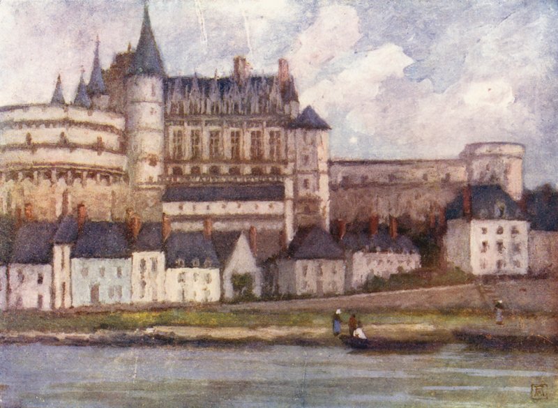 Amboise Loirelta (värilitografia) tekijältä Amy B. Atkinson