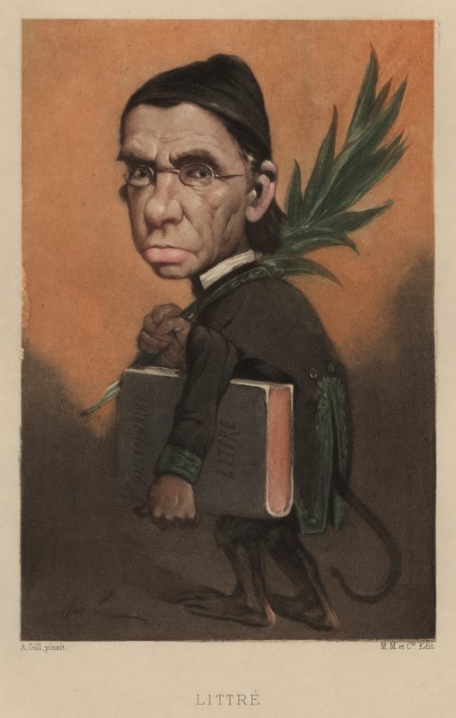 Emile Littre, ranskalainen sanakirjailija ja filosofi tekijältä Andre Gill